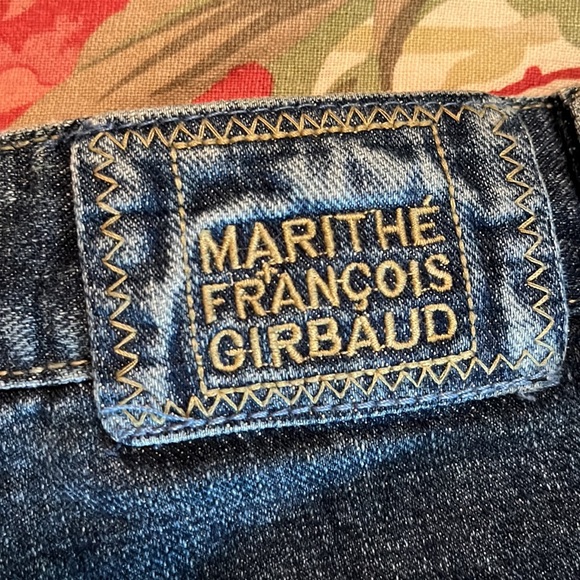 MARIiTHE FRANCOIS GIRBAUD Size 33 Hi-Waist Jeans  Button-Zip PaintSplotch - Picture 7 of 16